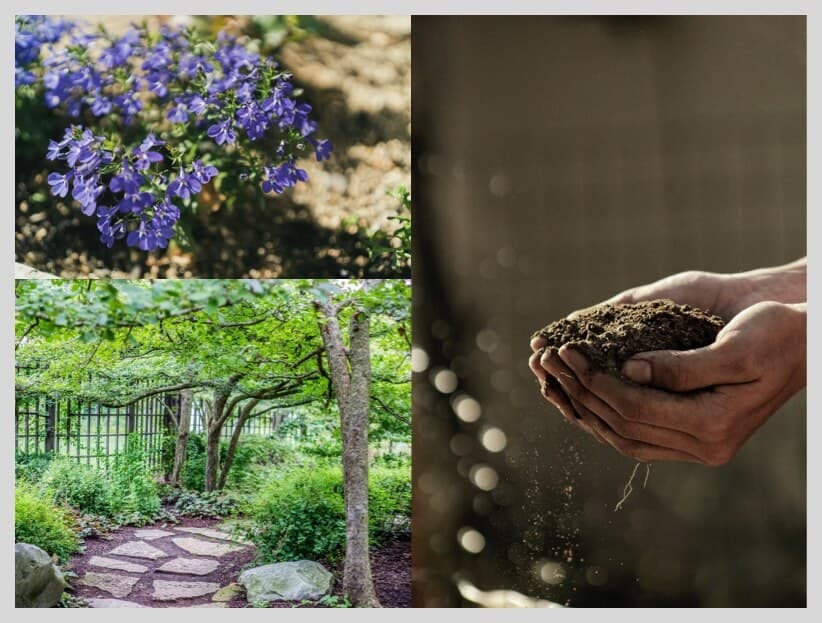 Mulch in landscaped areas