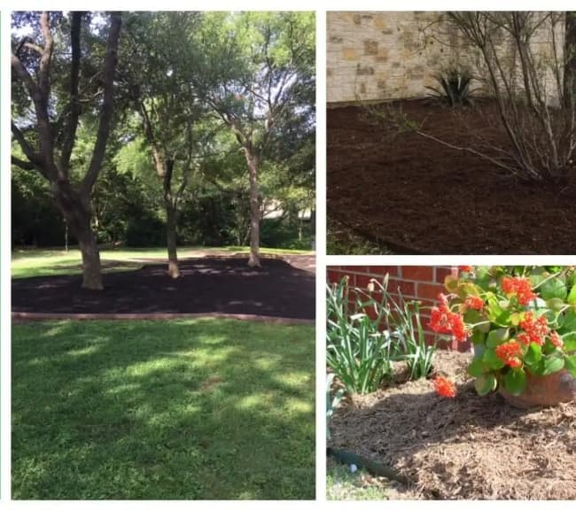 Mulch beds and landscaped yards — residential and commercial installations